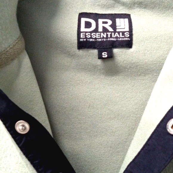 DRL ESSENTIALS SAGE GREEN PULLOVER BUTTON UP FLEECE JACKET SIZE SMALL NWT - Picture 5 of 7